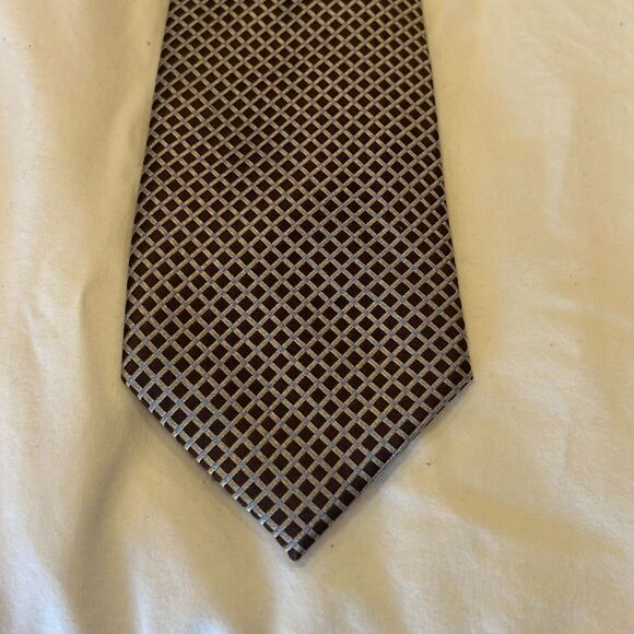 Saddlebred Men’s Tie - 100% Silk - brown/blue - Picture 7 of 8